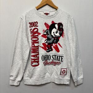 Mitchell & Ness Ohio States Buckeyes 2002 Champions Sweatshirt Medium Y2K C012 3